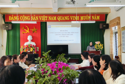 Trường tiểu học hải phúc tổ chức bồi dưỡng nâng cao năng lực dạy học môn toán