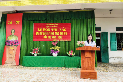 TRƯỜNG TIỂU HỌC HẢI PHÚC LONG TRỌNG TỔ CHỨC LỄ ĐÓN THƯ BÁC